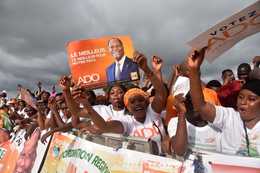Présidentielle en Côte d’Ivoire : le RHDP en meeting pour soutenir Alassane Ouattara