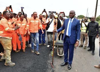 Gabon/Oligui Nguema en visite à Cocobeach : Ebomaf, moteur de la route vers le développement de la Noya